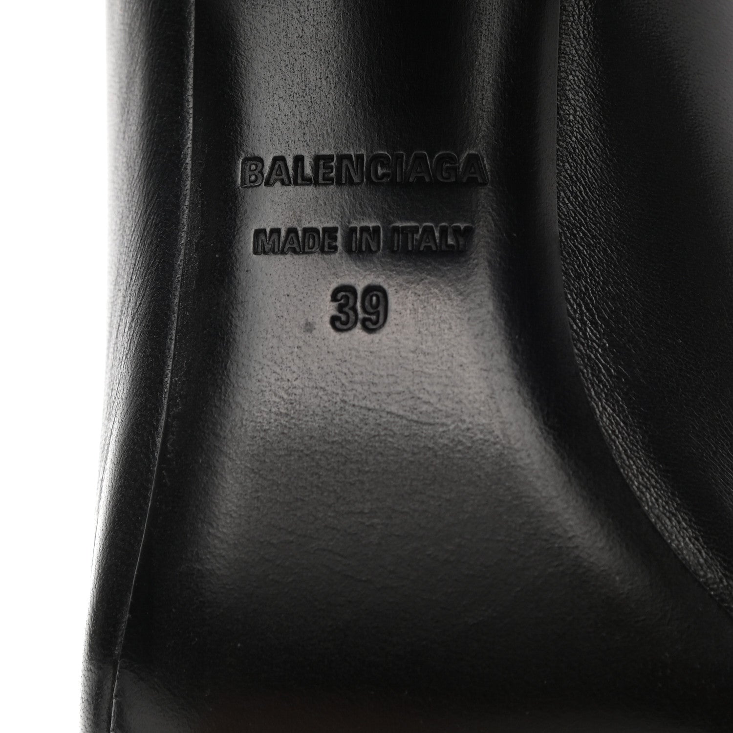 Balenciaga Shiny Sheepskin Oval 90mm Mule Pump 39 Black White 6 of 13