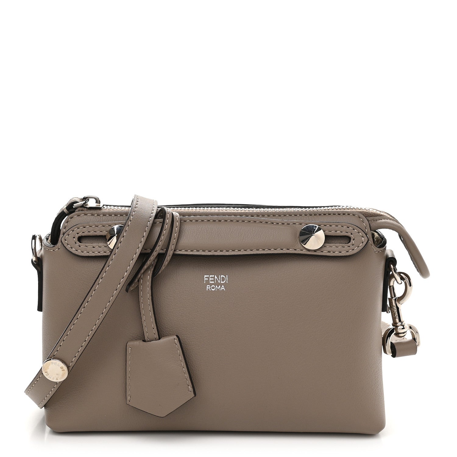 Fendi Vitello Dolce Mini By The Way Boston Bag Tortora 1 of 9