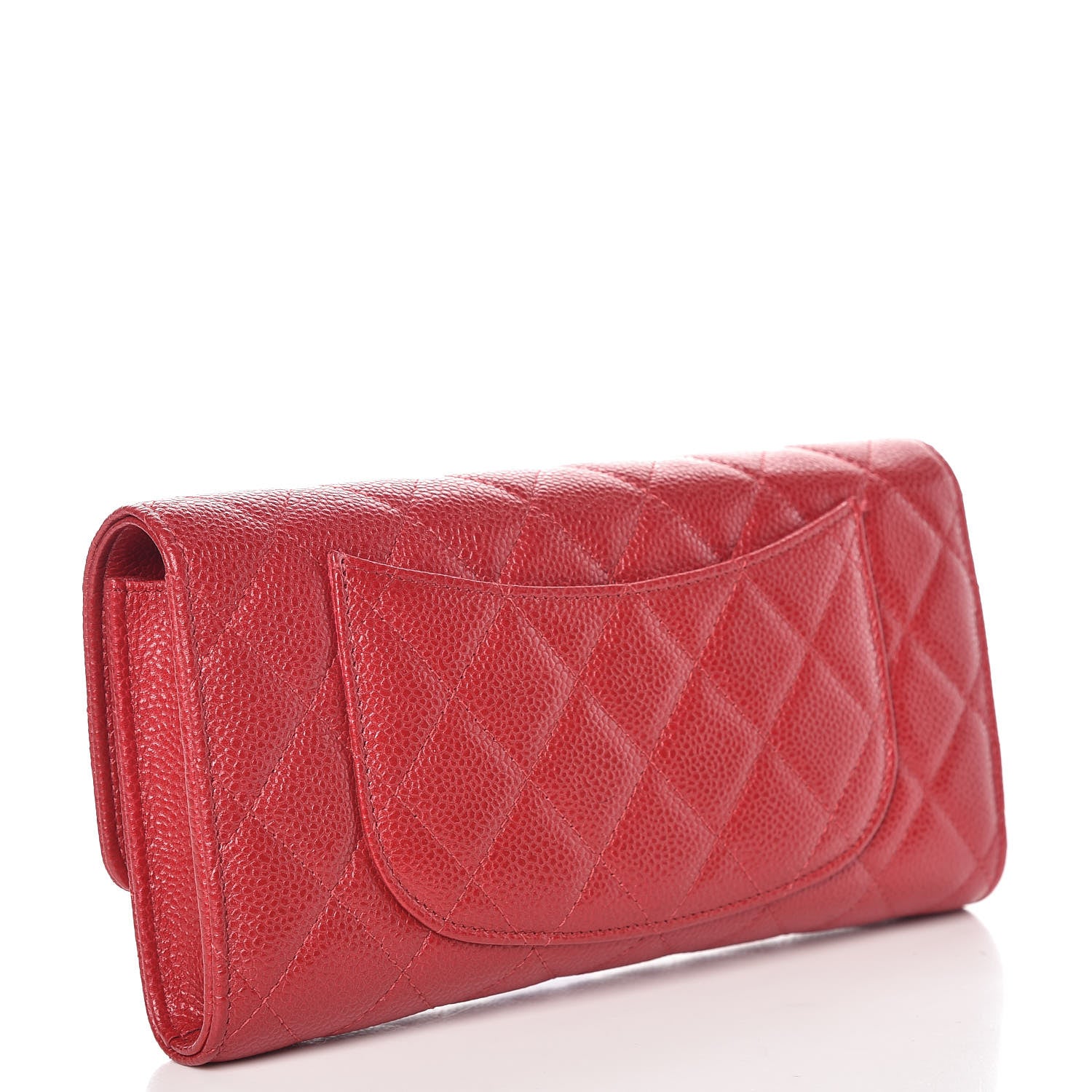 Chanel Caviar Quilted Travel Wallet Red 4 of 11