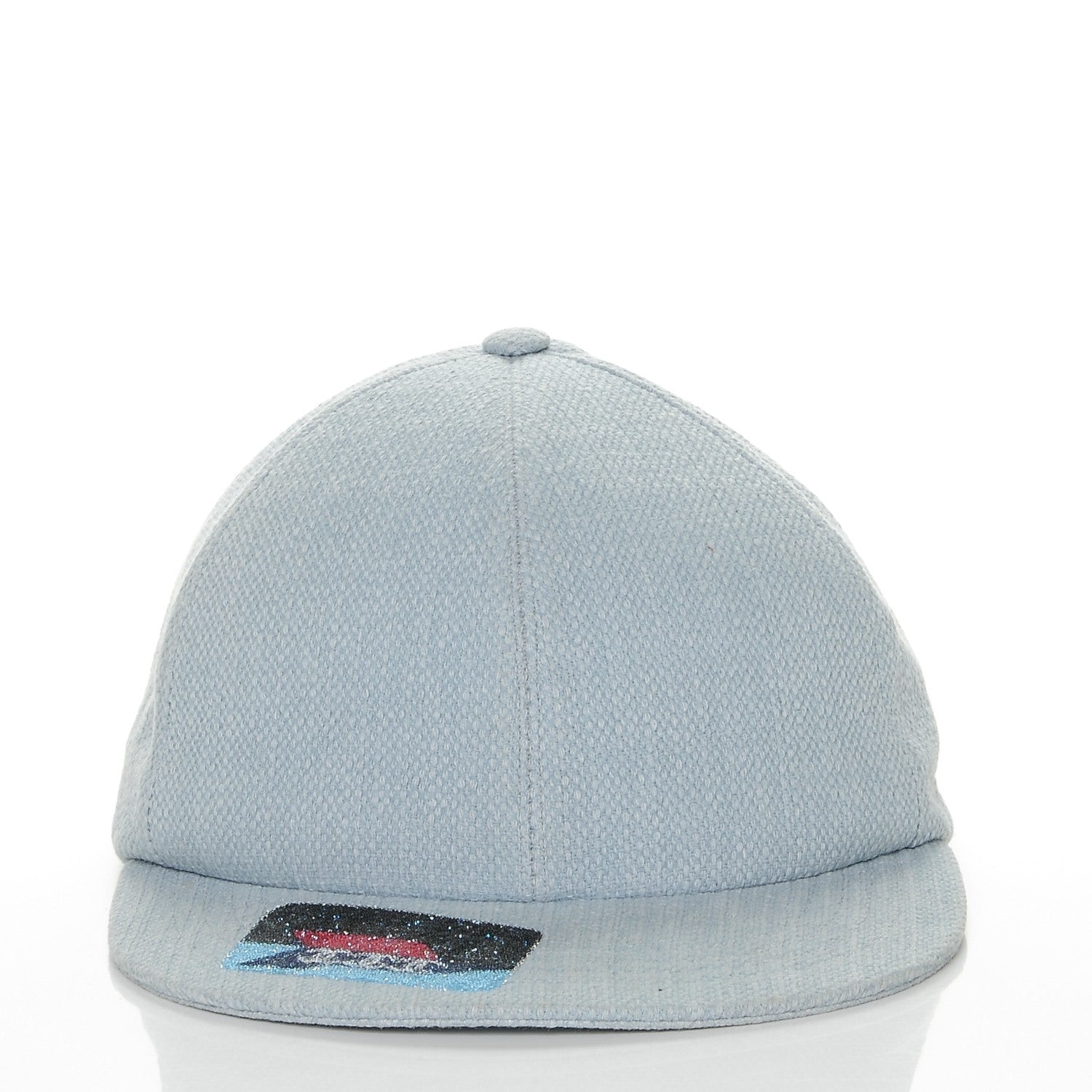 Chanel Cotton Strass Cap Hat Sky Blue 2 of 6