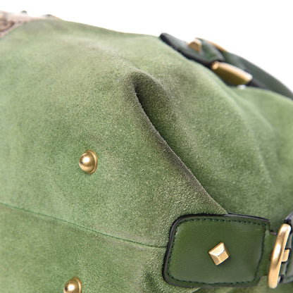 Gucci Suede Monogram Small Boston Green 14 of 19