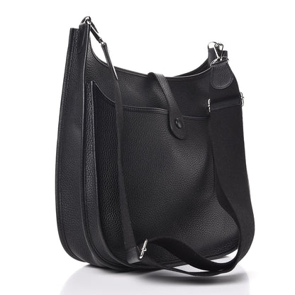 Hermes Taurillon Clemence Evelyne III GM Black 3 of 8