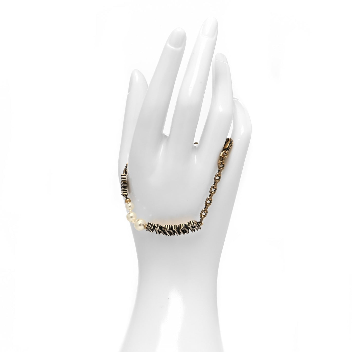 Metal Pearl J'Adior Bracelet Gold