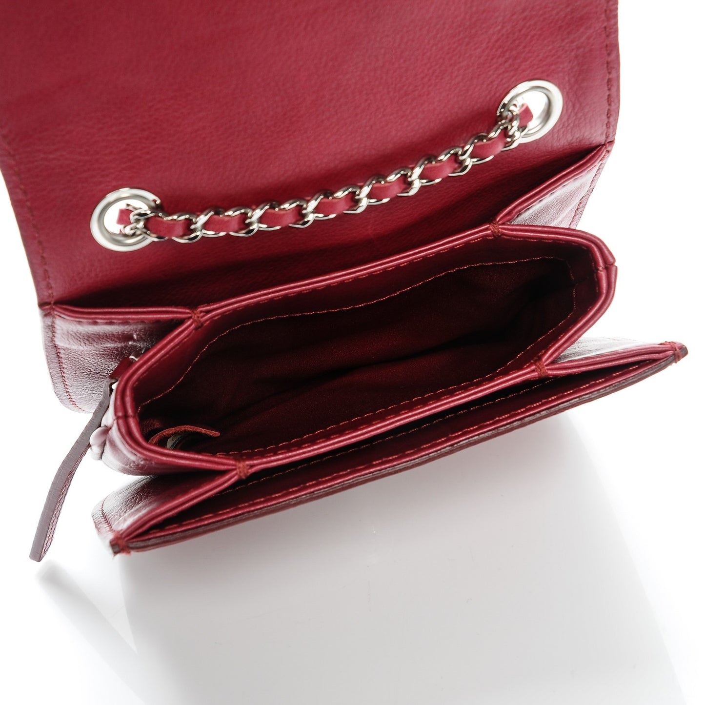 Calfskin Mini Crossbody Flap Red