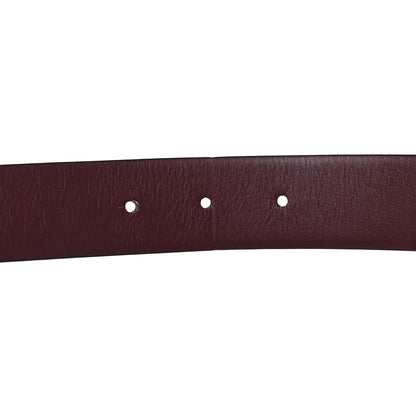 Chanel Calfskin CC Reversible Belt 95 Black Burgundy 3 of 6