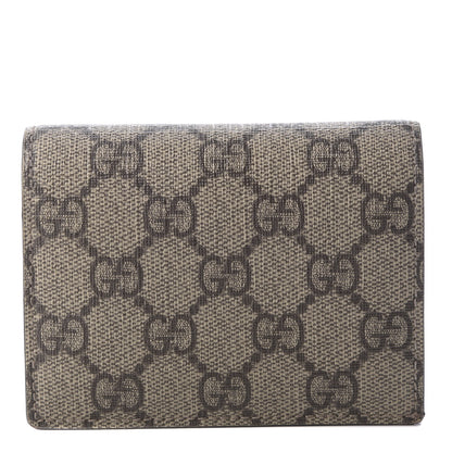 Gucci GG Supreme Monogram Card Case Beige 1 of 7