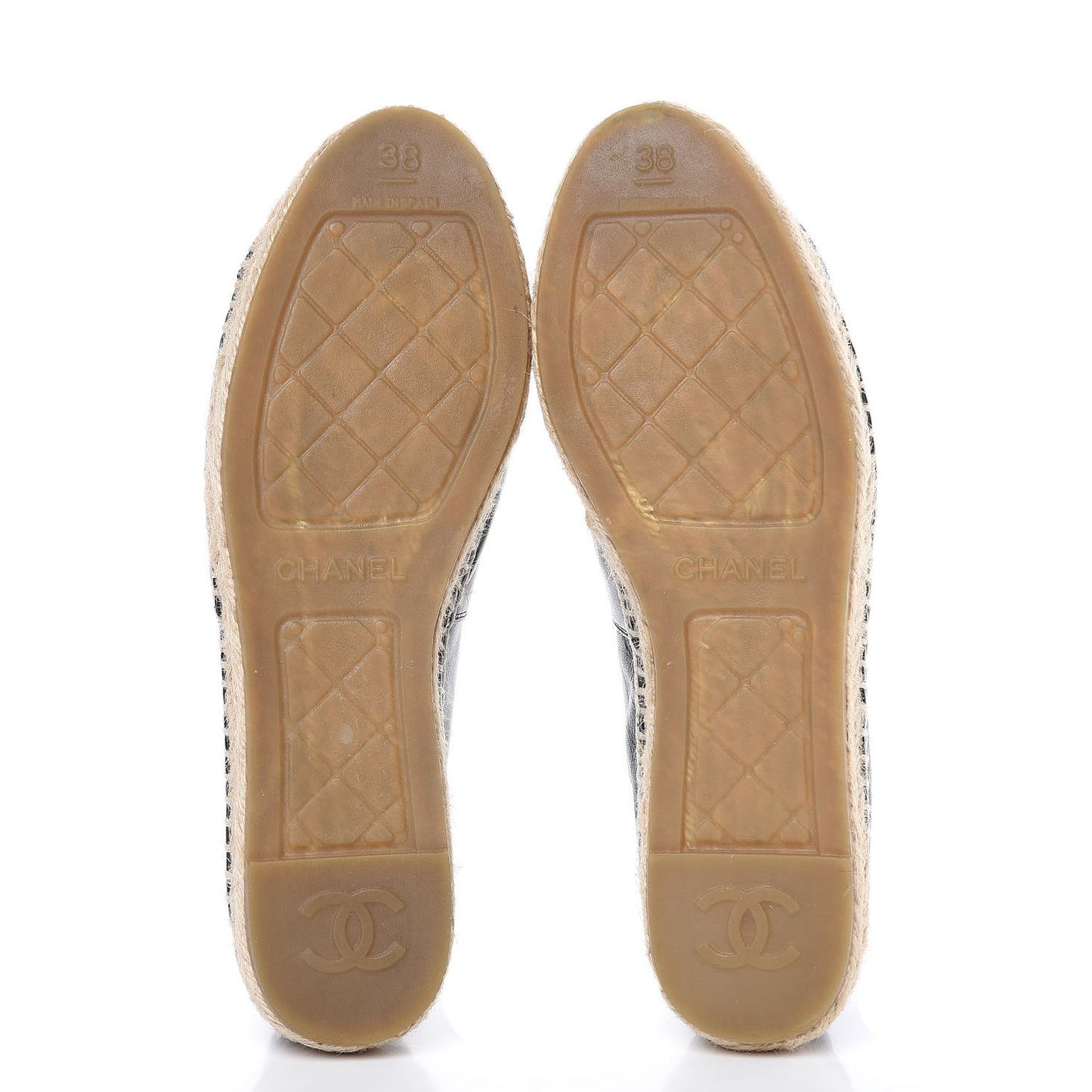 Lambskin CC Espadrilles 38 Black