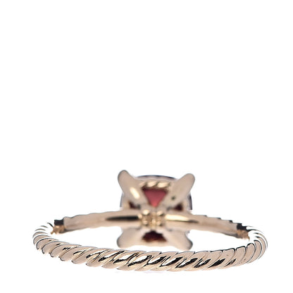 David Yurman 18K Yellow Gold Diamond Garnet 7mm Chatelaine Ring 54 7 4 of 6