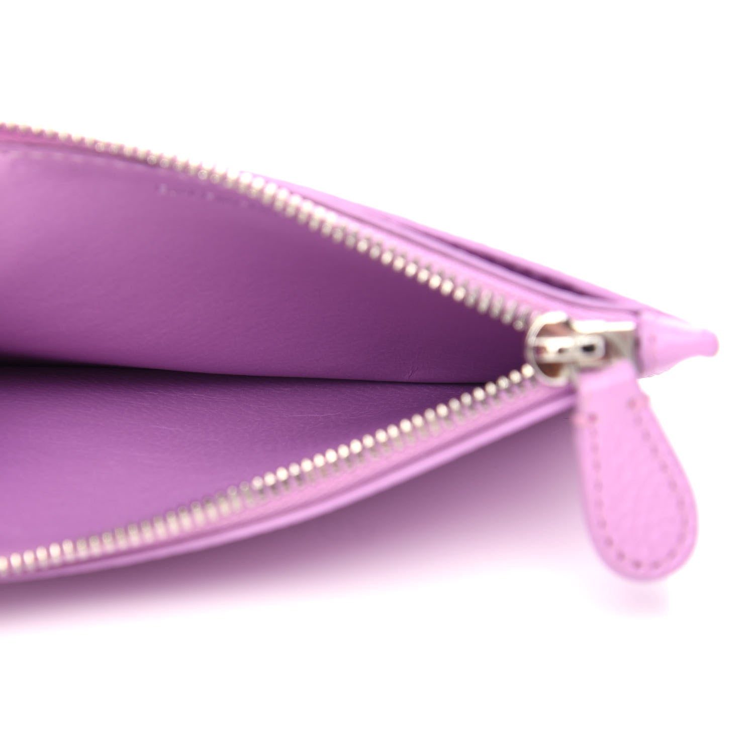 Balenciaga Grained Calfskin Logo Large Cash Long Coin Card Holder Lilac Black 5 of 8