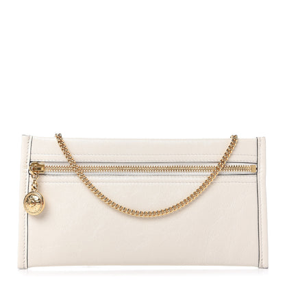 Gucci Calfskin Rajah Zip Chain Pouch White 1 of 7