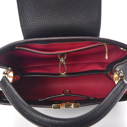 Louis Vuitton Taurillon Capucines PM Black 7 of 8