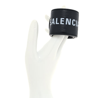 Balenciaga Agneau Cycle Slap Bracelet Black 2 of 5