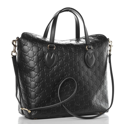 Gucci Guccissima Linea A Foldover Tote Black 3 of 8
