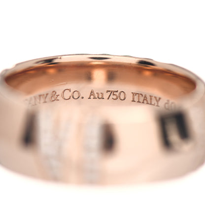 Tiffany 18K Rose Gold Diamond Atlas X Closed Wide Ring 54 7 4 of 4