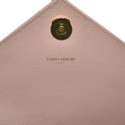 Saint Laurent Grain De Poudre Matelasse Chevron Large Monogram Satchel Rose Antic 7 of 8