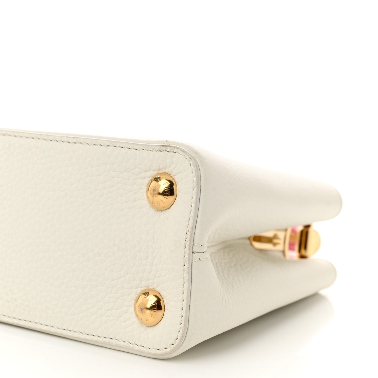 Taurillon Lambskin Calfskin Capucines BB Snow White