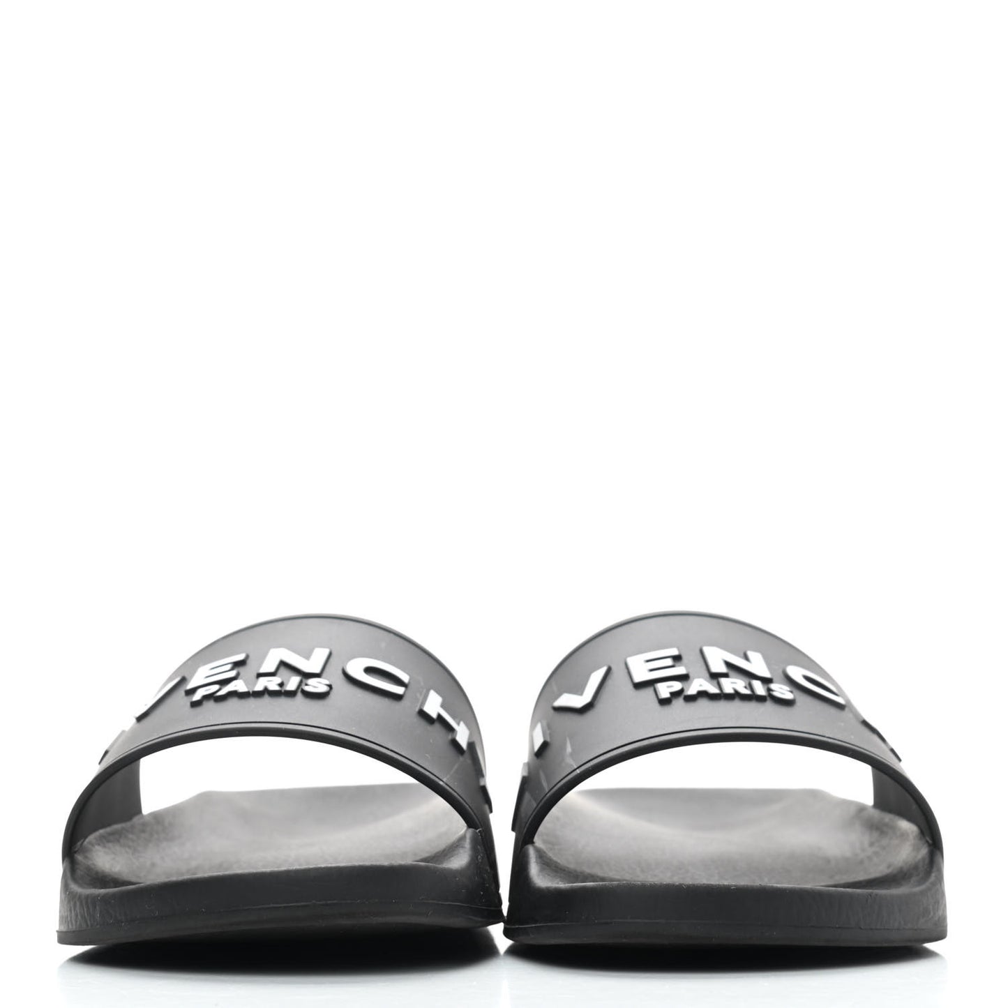 Rubber Logo Pool Slide Sandals 37 Black