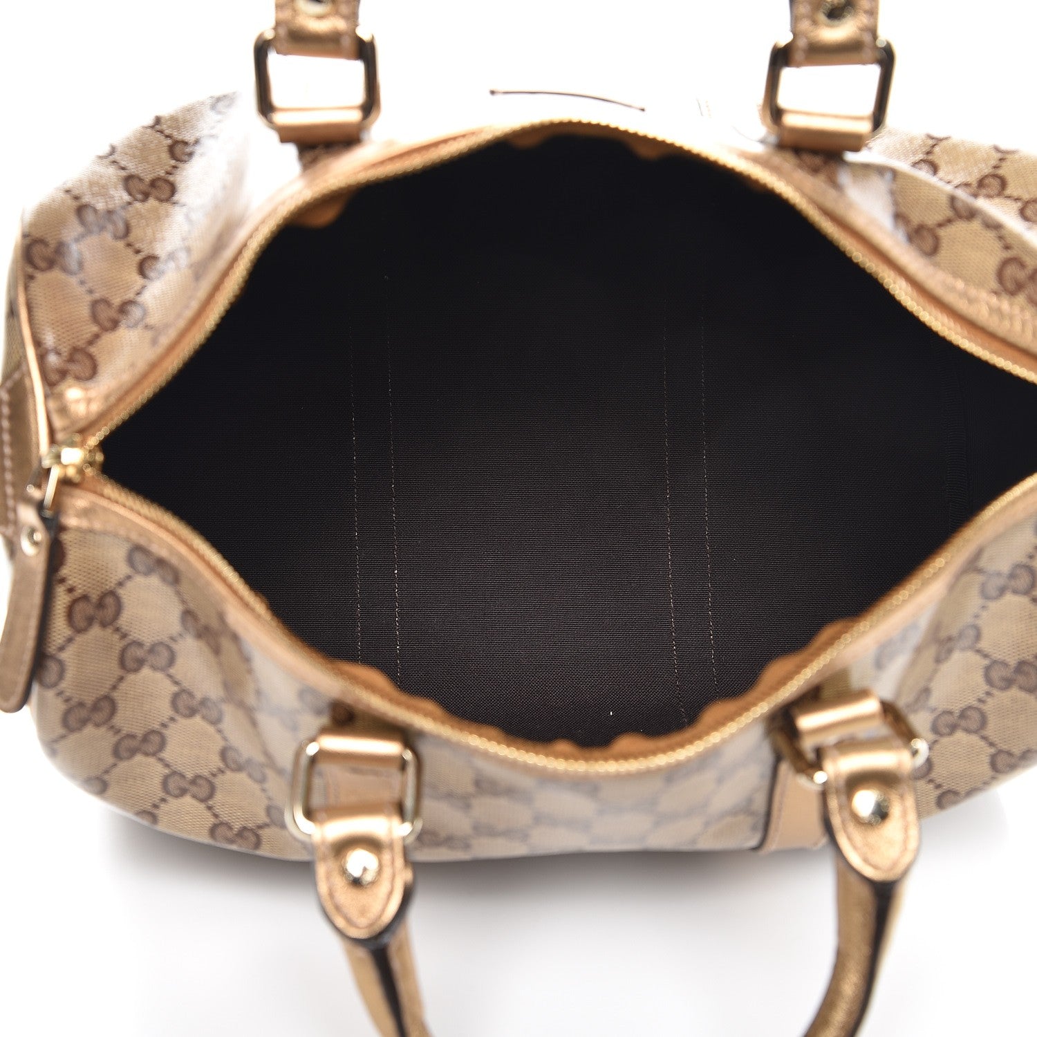 Gucci Crystal Monogram Medium Joy Boston Bronze 5 of 7