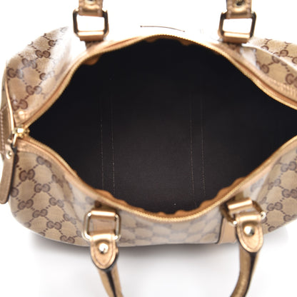 Gucci Crystal Monogram Medium Joy Boston Bronze 5 of 7