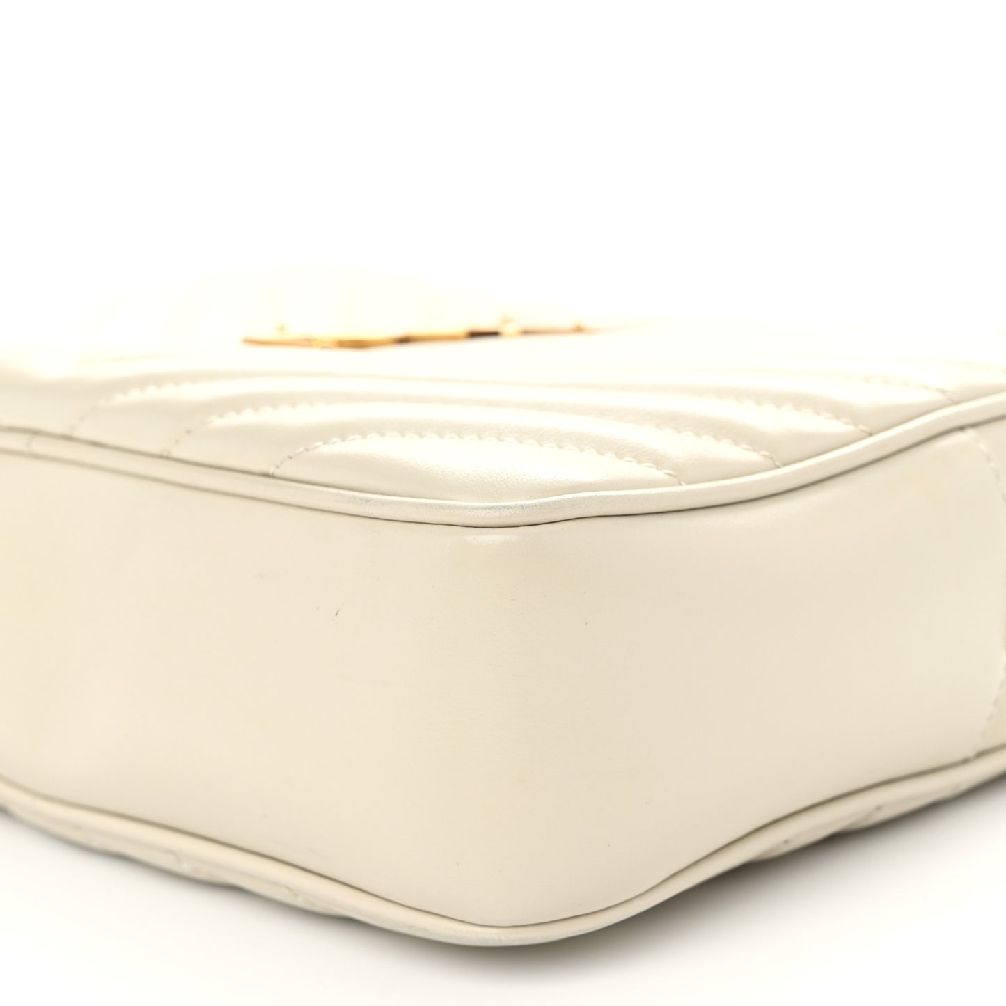 Calfskin Matelasse Monogram Lou Camera Bag Crema Soft