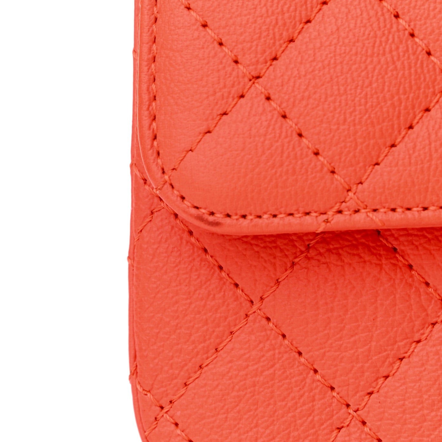 Goatskin Quilted 2.55 Reissue Mini Flap Orange