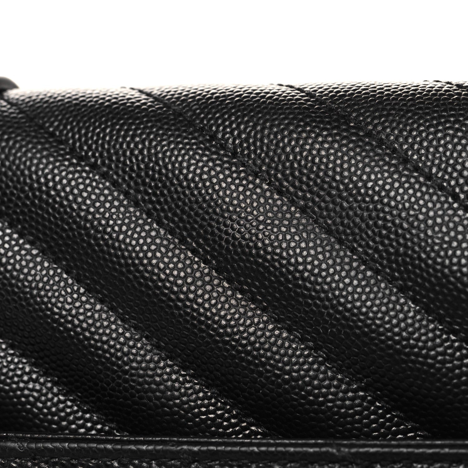 Saint Laurent Grain De Poudre Matelasse Chevron Large Monogram Satchel Black 10 of 10