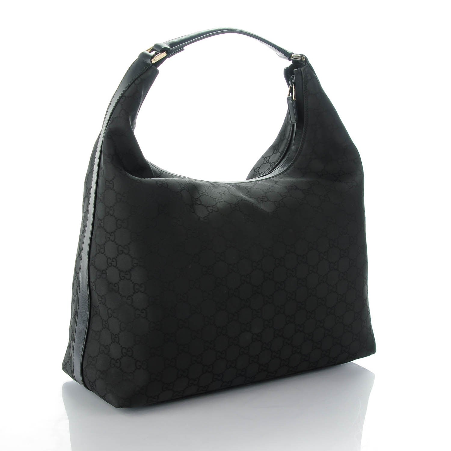Gucci Nylon Monogram Large Hobo Black 3 of 7