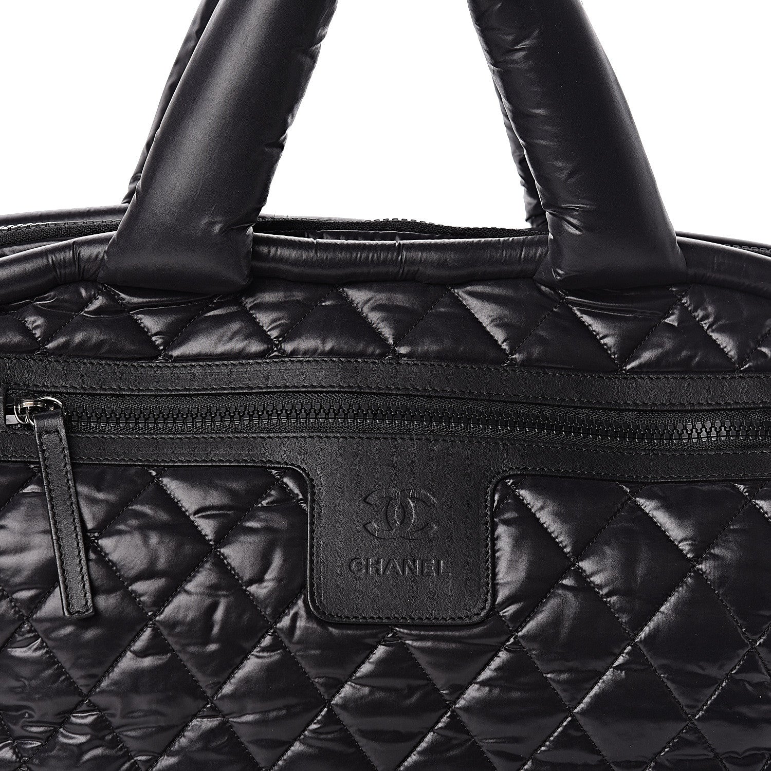 Chanel Nylon Coco Cocoon Bowler Black 8 of 10