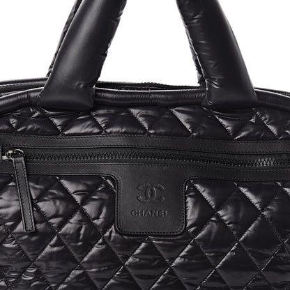 Chanel Nylon Coco Cocoon Bowler Black 8 of 10