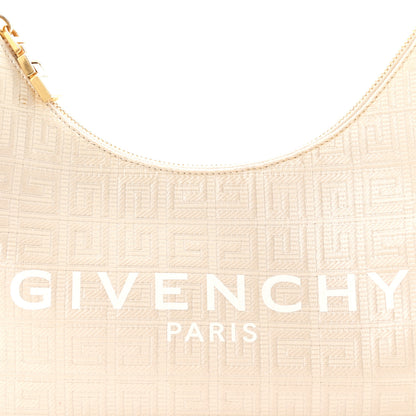 Givenchy Coated Canvas Logo 4G Embossed Small Moon Cut Out Shoulder Bag Natural Beige 15 of 19