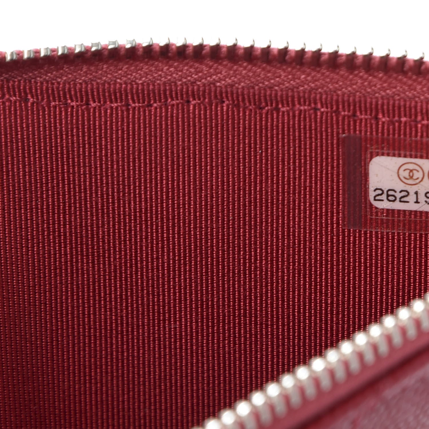 Chanel Caviar Quilted Classic Flat Wallet Pouch Red 7 of 8