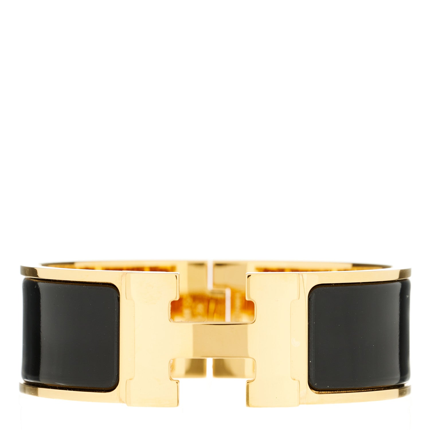 Hermes Enamel Wide Clic Clac H Bracelet PM Black 1 of 5