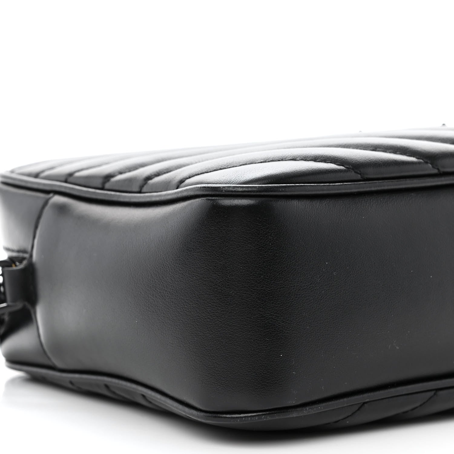 Saint Laurent Calfskin Matelasse Monogram Monochrome Lou Camera Bag Black 9 of 12