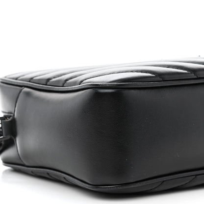 Saint Laurent Calfskin Matelasse Monogram Monochrome Lou Camera Bag Black 9 of 12
