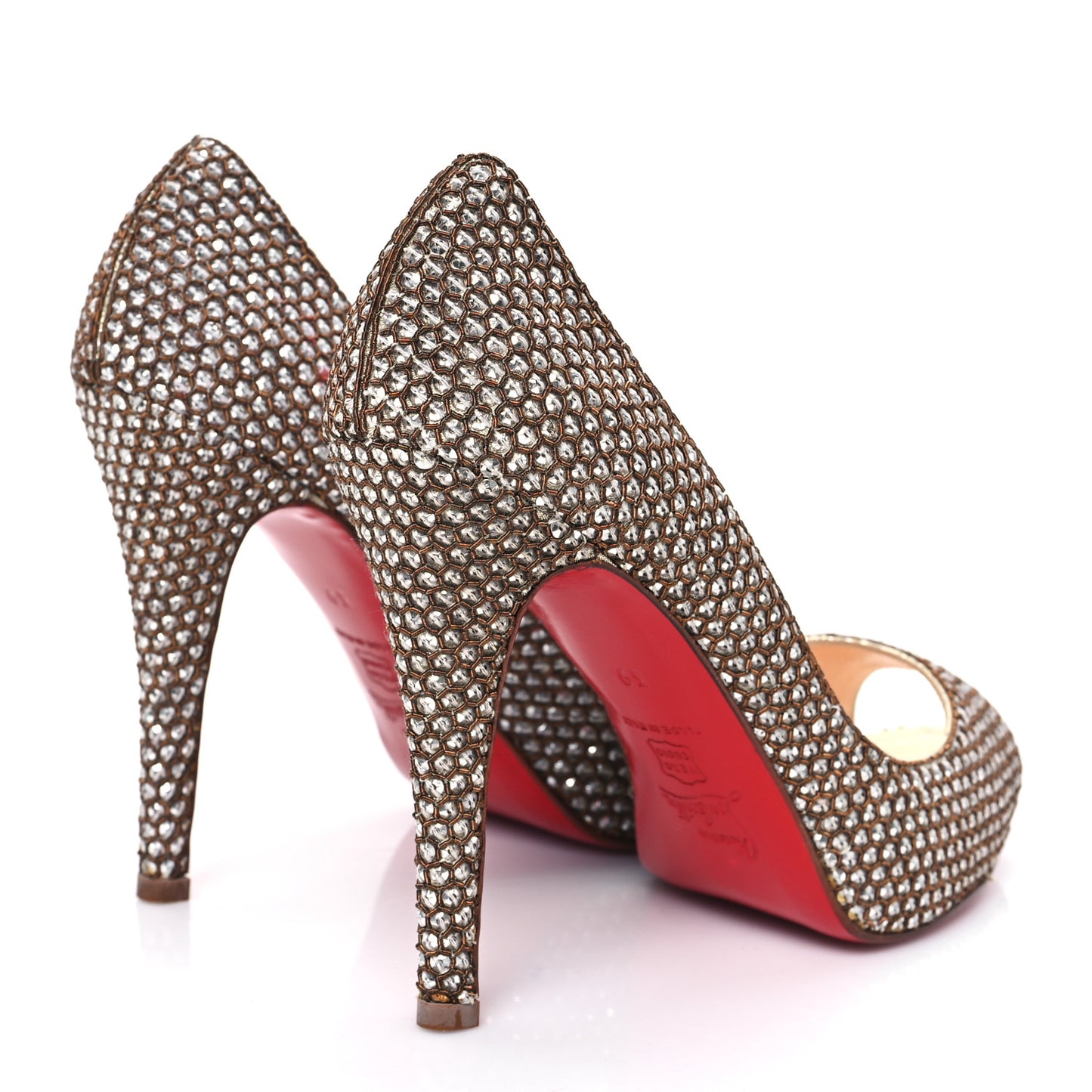 Sequin Embellished Peep Toe 110 Pumps 39 Silver