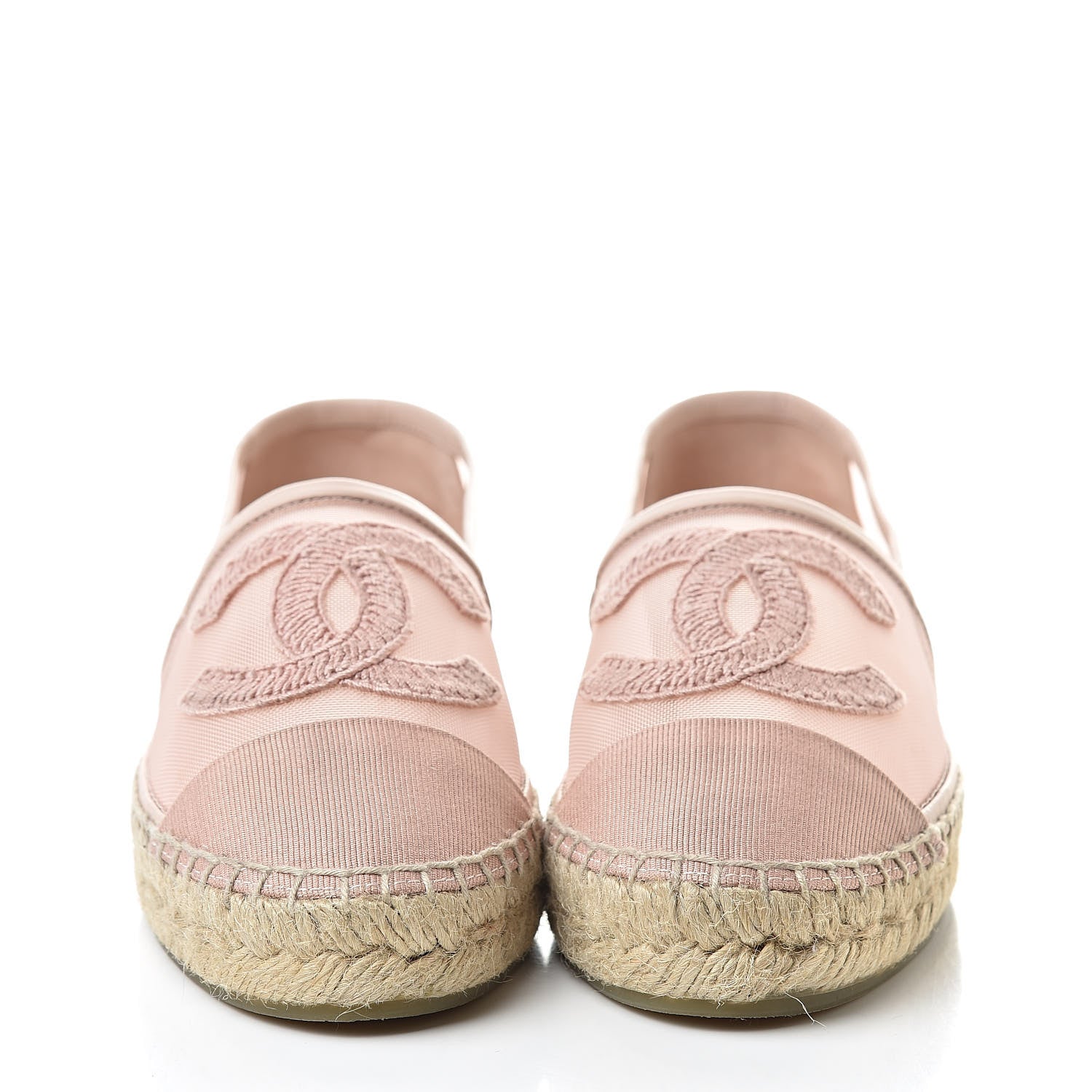 Chanel Mesh Grosgrain CC Espadrilles 36 Pink 2 of 10
