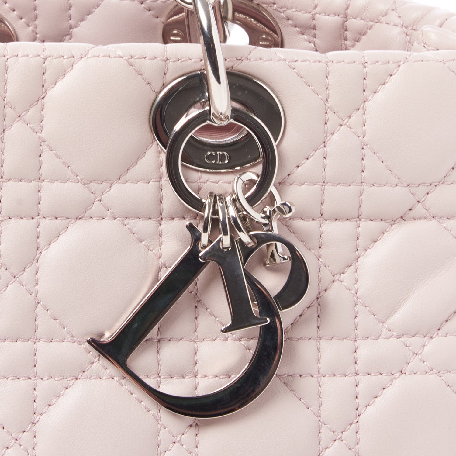 Christian Dior Lambskin Cannage Small Dior Soft Shopping Tote Light Pink 6 of 8