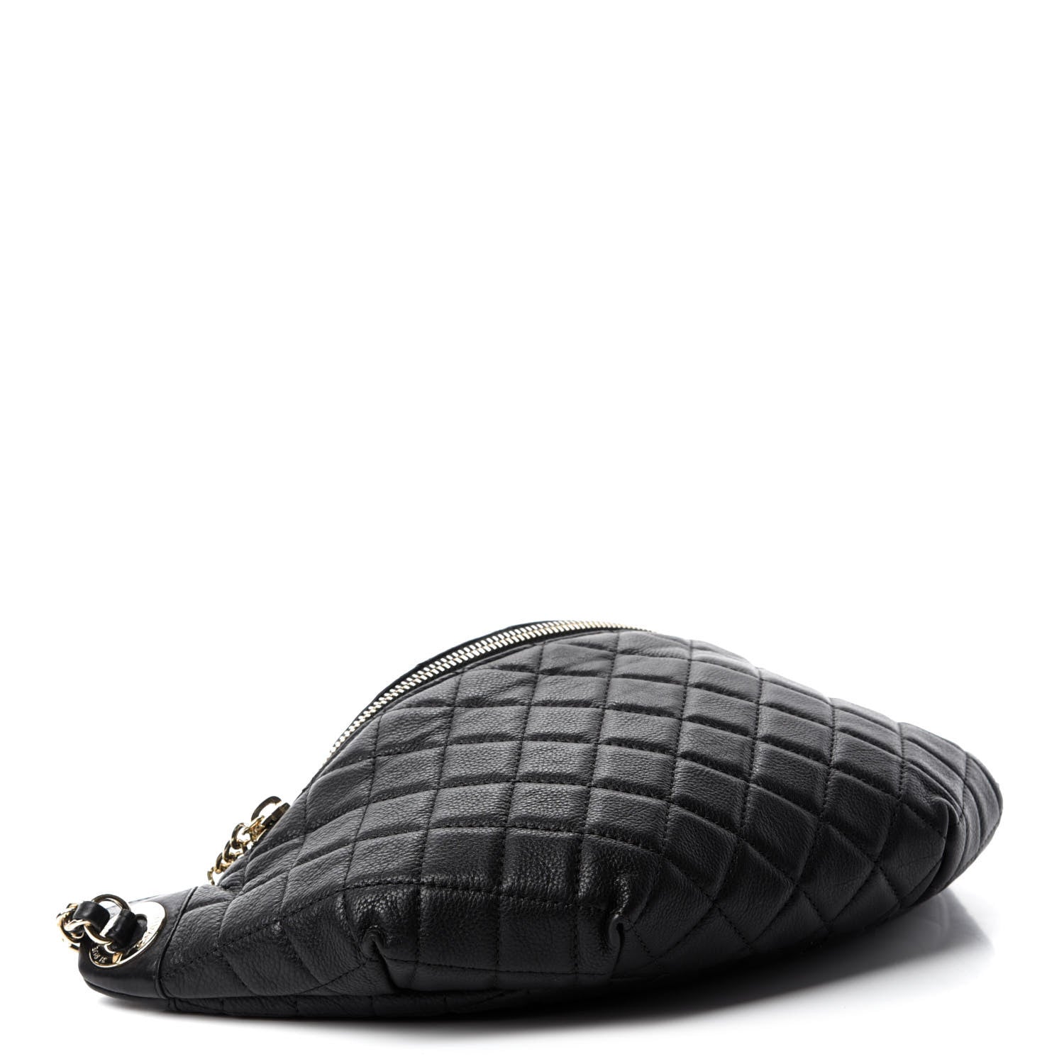 Chanel Calfskin Quilted Banane Waist Bag Fanny Pack Black 4 of 10