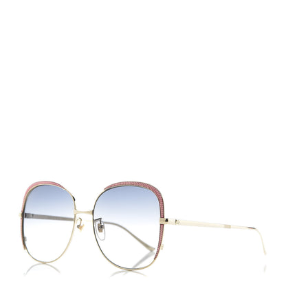 Gucci Acetate Oversize Square Frame GG0400S Sunglasses Gold 1 of 7