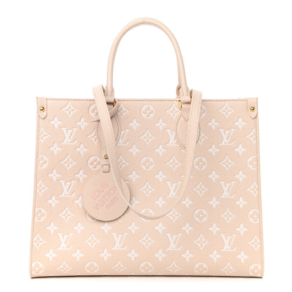 Louis Vuitton Empreinte Monogram Spring In The City Onthego MM Beige Pink Yellow 1 of 9