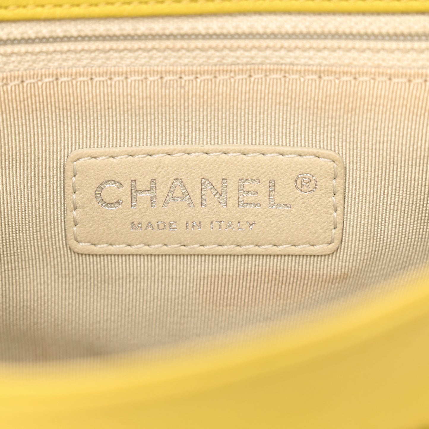 Washed Lambskin Quilted Mini Chain Around Flap Yellow