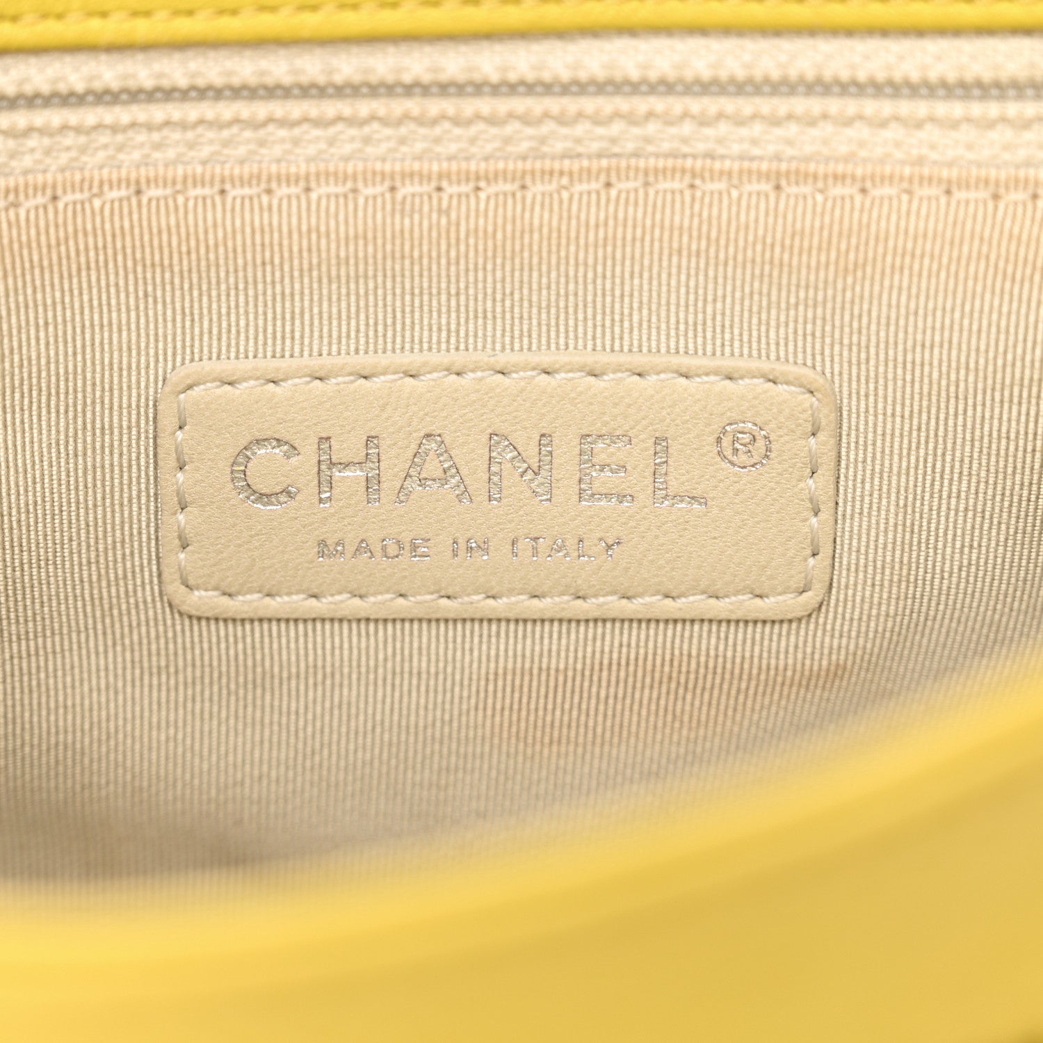 Chanel Washed Lambskin Quilted Mini Chain Around Flap Yellow 6 of 12