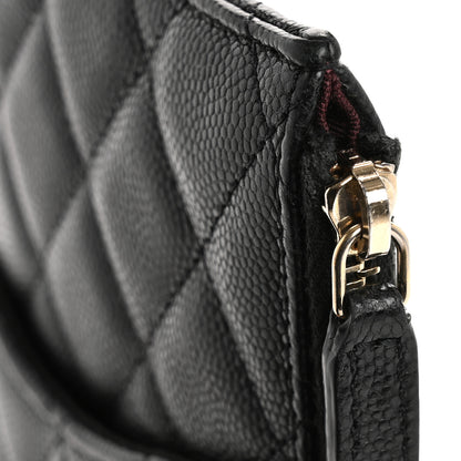 Chanel Iridescent Caviar Quilted Classic Flat Wallet Pouch Black 12 of 12