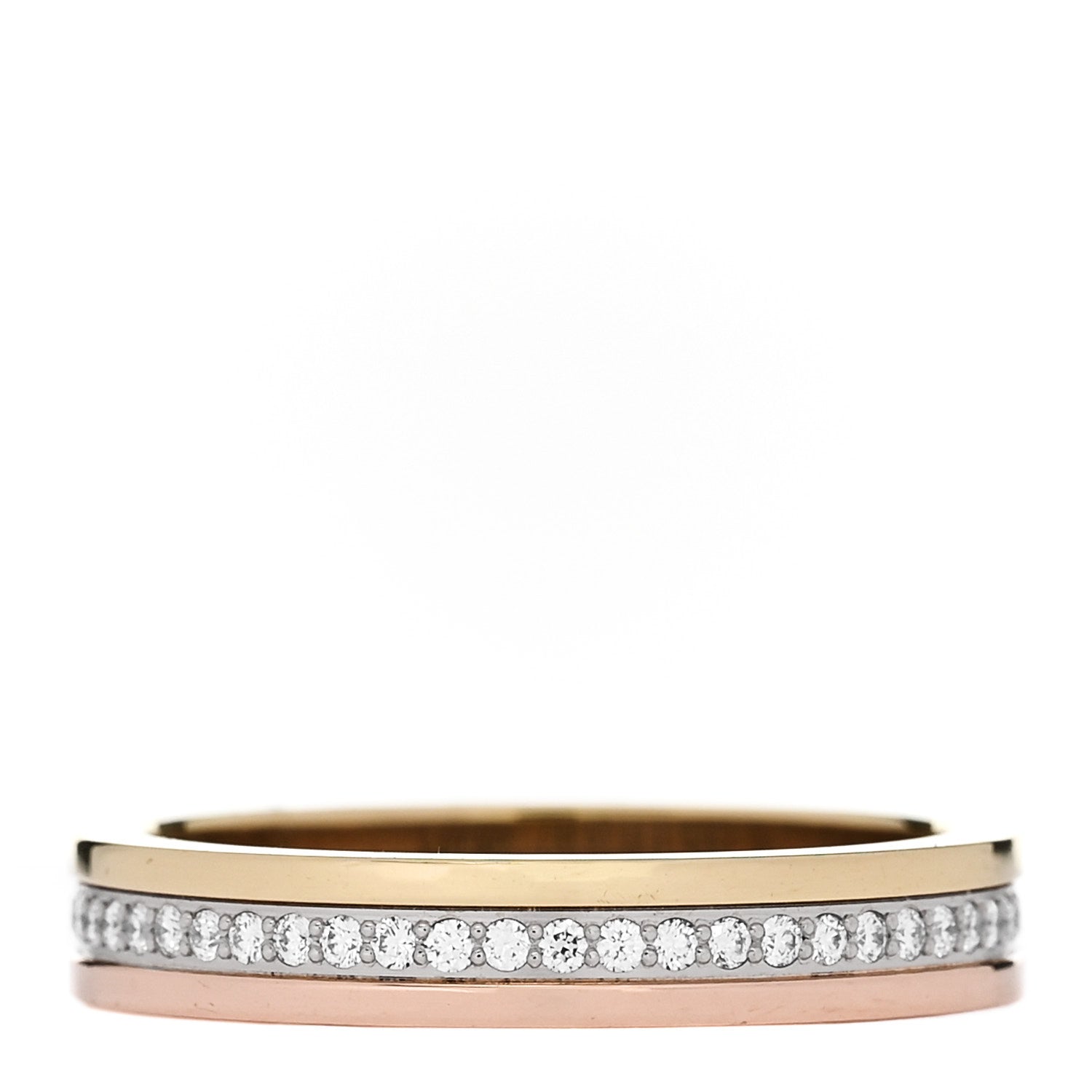 Cartier 18K White Yellow Pink Gold Diamond 3.5mm Vendome Louis Cartier Wedding Band Ring 53 6.5 3 of 5