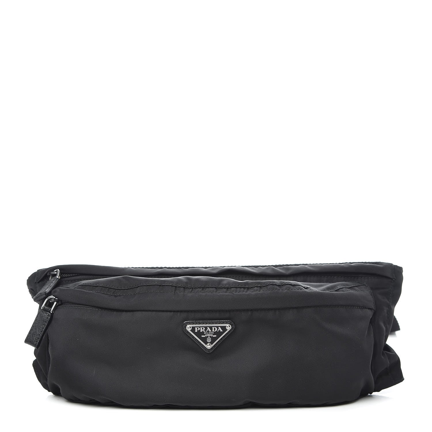 Prada Tessuto Nylon Saffiano Belt Bag Black 1 of 12