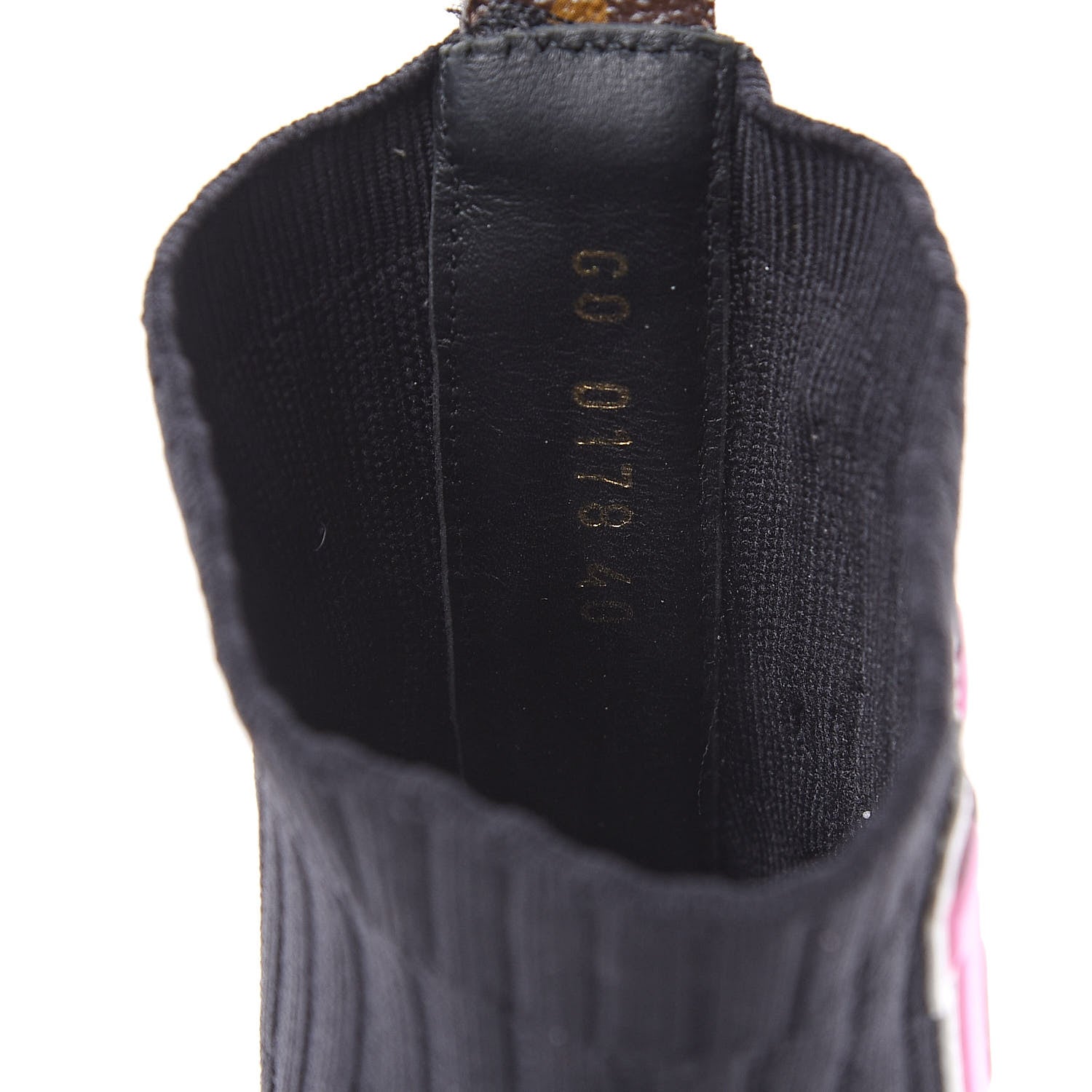 Louis Vuitton Stretch Fabric LV Black Heart Sock Sneaker 40 Black 8 of 8