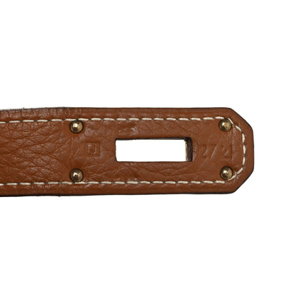 Hermes Taurillon Clemence Voyage Kelly 50 Gold 7 of 14