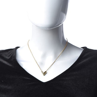 Louis Vuitton Essential V Necklace Gold 2 of 7