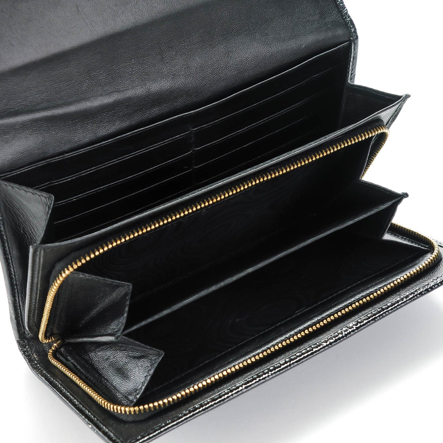Patent Y-Mail Wallet Black