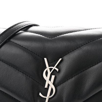 Saint Laurent Calfskin Y Quilted Monogram Toy Loulou Crossbody Bag Black 9 of 11